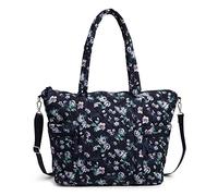Vera Bradley Performance Twill Grande Borsa a Tracolla, Donna, Navy Garden, Taglia Unica