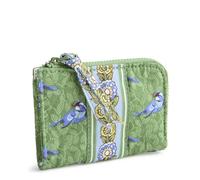 Vera Bradley Pochette con cerniera in cotone di alta qualità, con uccellini verdi