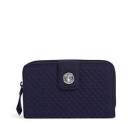 Vera Bradley Polyester RFID Turnlock Wallet, Portafogli Donna, Vera Marina, Taglia Unica