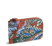 Vera Bradley Portadocumenti da donna, in cotone di alta qualità, con cerniera, motivo fiori + piume, taglia unica