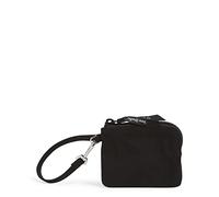 Vera Bradley Portafoglio da donna in cotone con clip e zip, nero, taglia unica