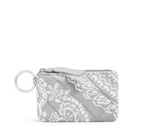 Vera Bradley Portafoglio da donna Performance in twill con zip, motivo Paisley grigio nuvola, taglia unica