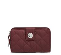Vera Bradley Portafoglio da donna Performance Twill, RFID, con chiusura girevole, uvetta, taglia unica