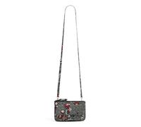 Vera Bradley Portafoglio in cotone con protezione RFID, Perenni Noir Dot, Taglia unica