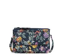 Vera Bradley Portafoglio in cotone con protezione RFID, Verde Floreale Fresco, Taglia unica