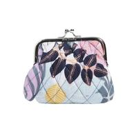 Vera Bradley Portamonete Kiss Lock, Palm Floral, Multicolore