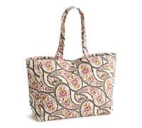 Vera Bradley Premium Cotton Hathaway Tote Bag, Borsa Donna, Cashmere Floreale, Taglia Unica