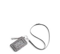 Vera Bradley Premium Cotton Zip ID Breakaway Lanyard, Chiusura Lampo Donna, Chambray Nero, Taglia Unica