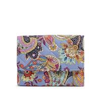 Vera Bradley Riley Portafoglio compatto da donna in cotone con protezione RFID, Taglia unica