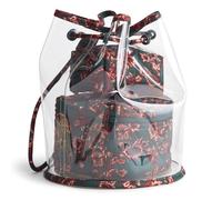 Vera Bradley Set di cosmetici da donna in cotone premium, 3 pezzi, Viti vittoriane, Taglia unica