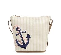 Vera Bradley Straw Bucket Crossbody Purse, Tracolla Donna, Regatta Anchor Navy, Einheitsgröße