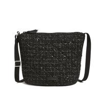 Vera Bradley Umhängetasche aus Baumwolle, Portafoglio Crossbody Donna, Nero, Taglia Unica