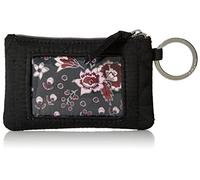 Vera Bradley Wallet, Performance Twill Zip ID Case, Nero, Taglia Unica Donna
