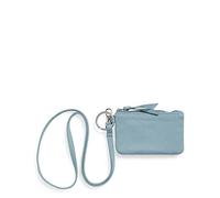 Vera Bradley Women's Cotton Zip ID Case and Lanyard Combo, Reef Water Blue - Recycled Cotton, One Size