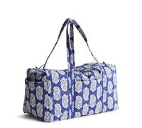 Vera Bradley Women's Large Original Duffel, Cotton Gabardine, Iconic Paisley Deep Ultramarine, One Size