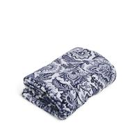 Vera Bradley Womens Oversized Fleece Plush Throw Blanket Java Navy White King