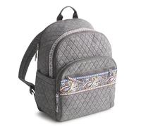 Vera Bradley Women's Premium Cotton Bancroft Backpack, Black Chambray, One Size