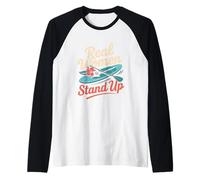 Vera Donna Stand Up Floreale Paddleboarding Maglia con Maniche Raglan