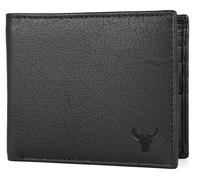 Vera Pelle Bifold per Portafogli Uomo Blocco RFID Slim (MENS Black WALLET)