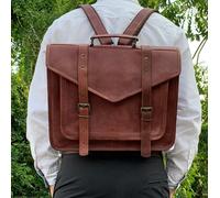 Vera Pelle Laptop Zaino Spalla Cartella Borsa Zaino per Donna & Uomo