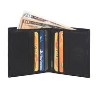 Vera Pelle Minimalista Bifold Portafogli da Uomo Rfid Blocco Sottile Uomo