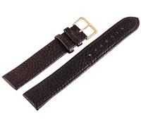 Vera Pelle Orologio Bracciale Cinturino per orologio da polso ricambio Bracciale Orologio da polso bracciale e cuciture marrone scuro Steg larghezza 20 mm, spessore 3 mm, Lunghezza totale 23 cm coccodrillo goffrato goldfarbige fibbia ad ardiglione 8280707