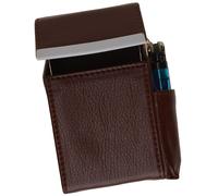 Vera Pelle Sigaretta Custodia Rigida Piccolo Accendino Supporto Nuovo