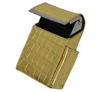 Vera Pelle Sigaretta Custodia Rigida Piccolo Accendino Supporto Nuovo