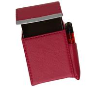 Vera Pelle Sigaretta Custodia Rigida Piccolo Accendino Supporto Nuovo