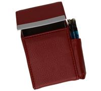 Vera Pelle Sigaretta Custodia Rigida Piccolo Accendino Supporto per Uomo Donna