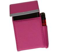 Vera Pelle Sigaretta Custodia Rigida Piccolo Accendino Supporto per Uomo Donna