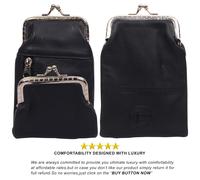 Vera Pelle Sigaretta E Accendino Custodia Con Gancio Twist