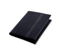 Vera Pelle Slim Uomo Porta Carte di Credito Rfid Blocco Minimalista - Nero