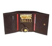 Vera Pelle Uomo Portachiavi Portafoglio Denaro Portamonete 7