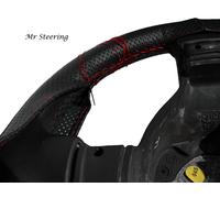 Vera Perforata Volante IN Pelle Copertura Rosso Punto Per Dodge RAM III 1500
