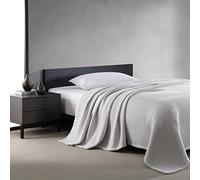 Vera Wang - Coperta regina, biancheria da letto in cotone di lusso, peluche e decorazione per la casa pesante (grigio waffleweave grigio, regina)