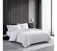 Vera Wang - Queen Comforter Set, Luxury Cotton Bedding with Matching Shams, Medium Weight & Ideal for All Seasons (Waffle Pique Queen, White)