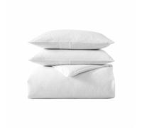 Vera Wang - Set copripiumino per letto king size, in cotone di lusso con chiusura a bottone, include federe coordinate (piquet a nido d'ape, colore bianco, king size)