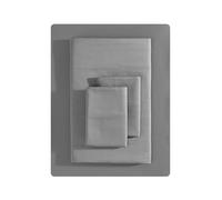 Vera Wang - Set di lenzuola per letto matrimoniale, lussuoso set di lenzuola in rasatello di cotone, 800 fili, morbide e lisce come decorazione per la casa (antracite, matrimoniale)