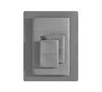 Vera Wang - Set di lenzuola per letto queen size, lussuoso rasatello di cotone, 800 fili, morbide e lisce come decorazione per la casa (antracite, king size)