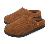 VeraCosy Pantofole a mocassino da uomo in velluto a coste memory foam scarpe da casa,Mandorla Zuc,40-41 EU