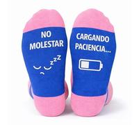 VERADGROUP ️Regali originali da donna | Calzini divertenti | Regalo Donna Originale per amico invisibile, Natale e occasioni speciali, ROSA-BLU_NON MOLESTAR, CARGANDO PAZIENDA...), Taglia unica