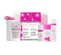 Veralab Easy Beauty Routine per Tutti i Tipi di Pelle, Travel Kit Skincare Completa con Detergente, Crema Viso, Maschera Viso, Panno in Microfibra o Fascia (per Pelle Mista o Impura)