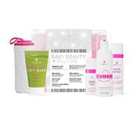 Veralab Easy Beauty Routine per Tutti i Tipi di Pelle, Travel Kit Skincare Completa con Detergente, Crema Viso, Maschera Viso, Panno in Microfibra o Fascia (per Pelle Secca)