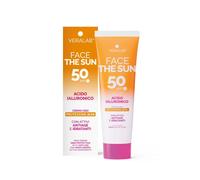 VeraLab Face The Sun - Crema viso solare SPF50 con acido ialuronico ad azione antietà, 50 ml