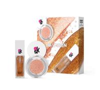 Overskin by Veralab Glow Vertigo, Ombretto Illuminante Multiuso Light Vertigo 04 Bronzo + Lucidalabbra Effetto 3D Gossip Gloss 06 Long Island