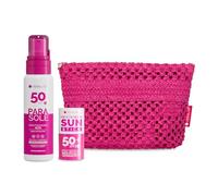 Veralab Kit Solari Protezione Completa, Invisible Sun Stick Solare SPF50 + Parasole SPF50 100ml + Pochette Mare - Kit Esclusiva Amazon