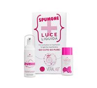Veralab So Cute So Pure Kit Doppia Detersione Viso, Spumone Travel 50ml + Luce Liquida Travel 50ml