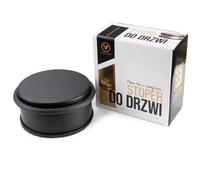 VERAMET Fermaporta in Acciaio Inossidabile Ferma Porta con Paraurti in Gomma Blocca per Proteggere Porte Pareti Mobili Protezione Facile Installare Rotondo Nero Opaco 1,1kg 100 x 50 mm - PG-1072 P2