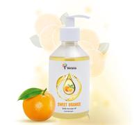 Verana Olio per Massaggio corpo Arancia, Naturale, Senza OGM, Per il Corpo, Nutre la pelle con Vitamine, Aiuta a far fronte allo Stress fisico ed Emotive, Anticellulite e Antietà, Aromaterapia (500ml)